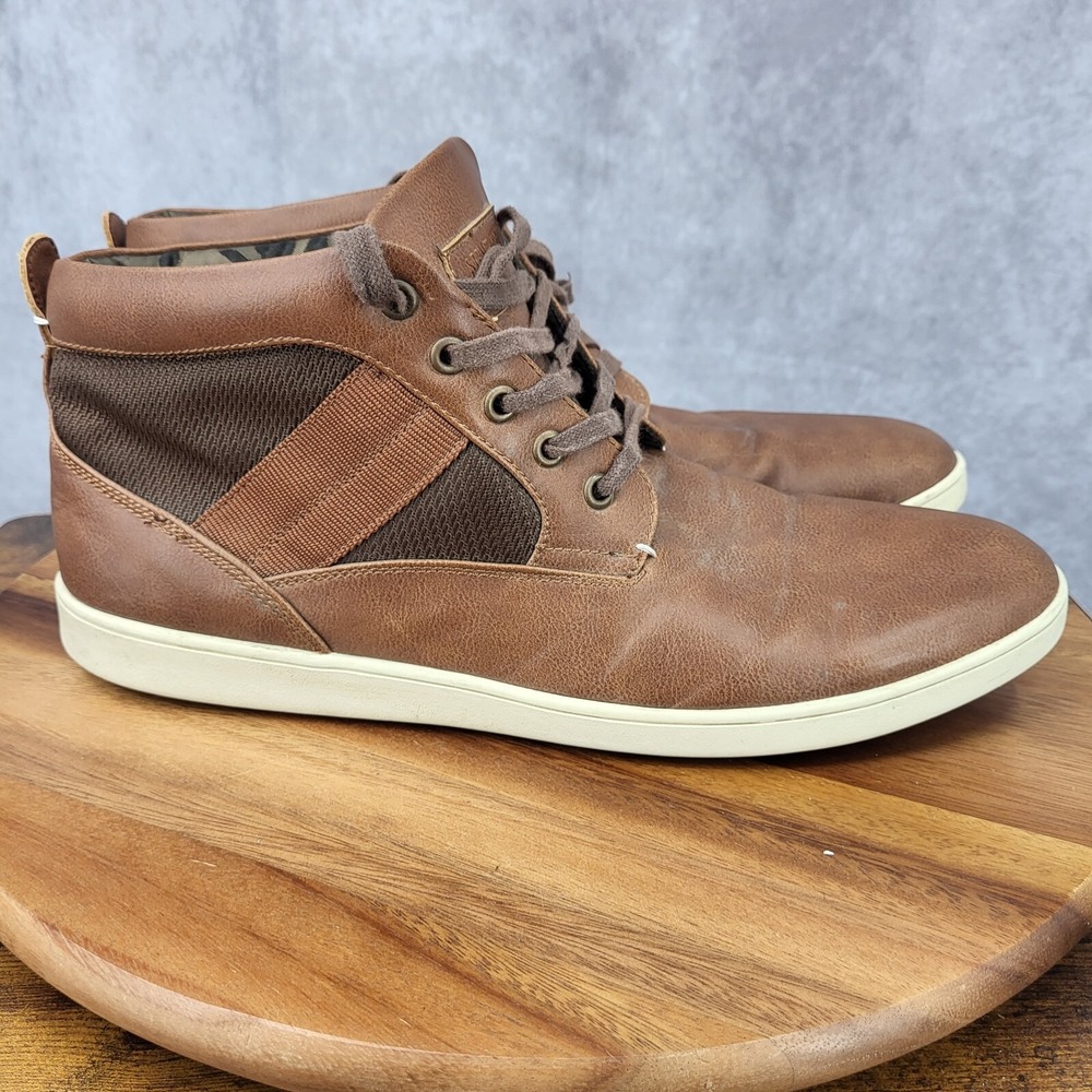 Steve Madden Chukka Boots Mens 13 Frazier Faux Leather Hi Top Sneakers